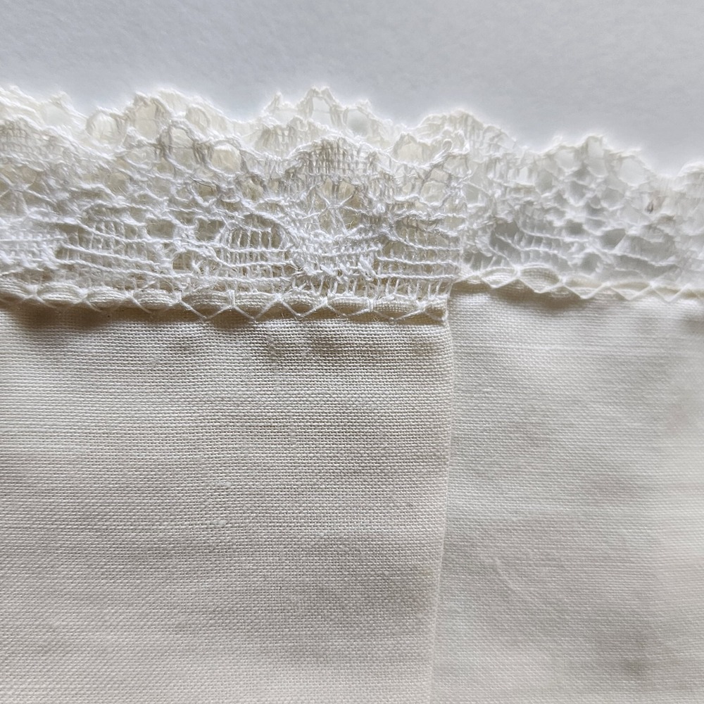 VTG Handkerchief Lot Hankie Embroidery‎ Applique White Lace Crochet Pink Linen - Picture 10 of 15